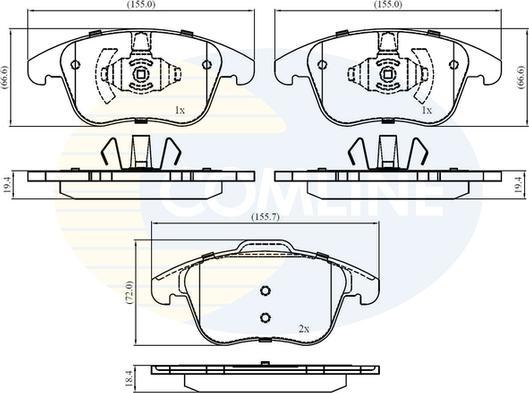 Comline CBP02441 - Kit de plaquettes de frein, frein à disque cwaw.fr