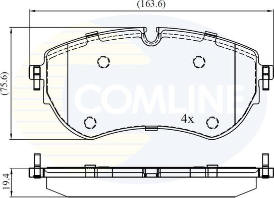 Comline CBP02456 - Kit de plaquettes de frein, frein à disque cwaw.fr