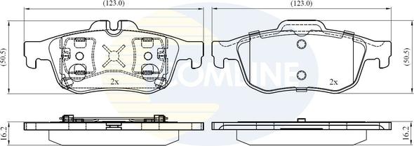 Comline CBP02425 - Kit de plaquettes de frein, frein à disque cwaw.fr