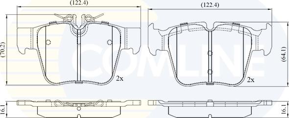 Comline CBP02641 - Kit de plaquettes de frein, frein à disque cwaw.fr