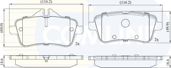 Comline CBP02642 - Kit de plaquettes de frein, frein à disque cwaw.fr