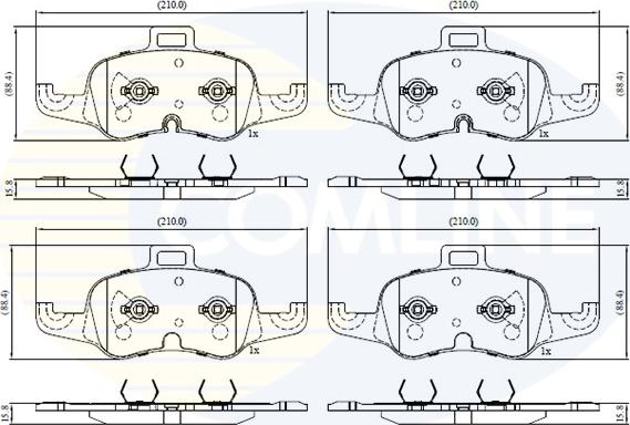 Comline CBP02637 - Kit de plaquettes de frein, frein à disque cwaw.fr