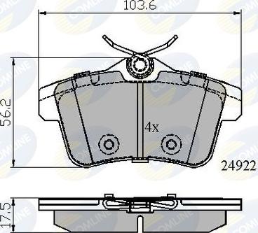 Comline CBP02045 - Kit de plaquettes de frein, frein à disque cwaw.fr