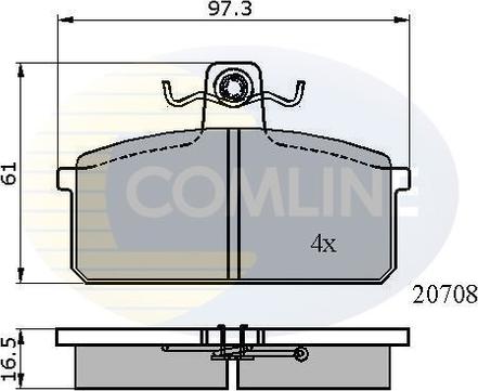 Comline CBP0204 - Kit de plaquettes de frein, frein à disque cwaw.fr