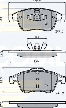 Comline CBP02001 - Kit de plaquettes de frein, frein à disque cwaw.fr