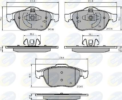 Comline CBP02019 - Kit de plaquettes de frein, frein à disque cwaw.fr