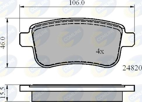 Comline CBP02014 - Kit de plaquettes de frein, frein à disque cwaw.fr