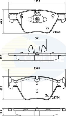 Comline CBP02011 - Kit de plaquettes de frein, frein à disque cwaw.fr