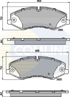 Comline CBP02030 - Kit de plaquettes de frein, frein à disque cwaw.fr