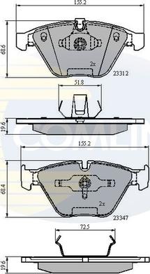 Comline CBP02033 - Kit de plaquettes de frein, frein à disque cwaw.fr