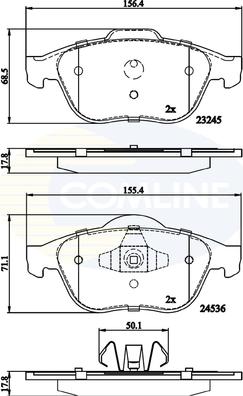 Comline CBP02020 - Kit de plaquettes de frein, frein à disque cwaw.fr