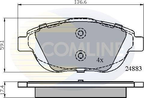 Comline CBP02027 - Kit de plaquettes de frein, frein à disque cwaw.fr