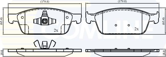 Comline CBP02196 - Kit de plaquettes de frein, frein à disque cwaw.fr