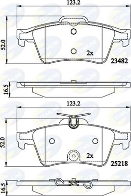 Comline CBP02198 - Kit de plaquettes de frein, frein à disque cwaw.fr