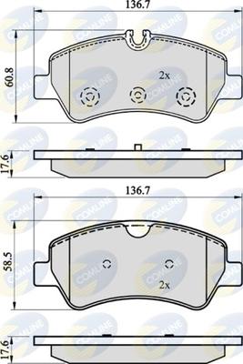 Comline CBP02143 - Kit de plaquettes de frein, frein à disque cwaw.fr