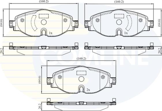 Comline CBP02158 - Kit de plaquettes de frein, frein à disque cwaw.fr