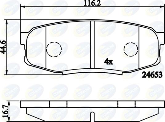 Comline CBP02124 - Kit de plaquettes de frein, frein à disque cwaw.fr