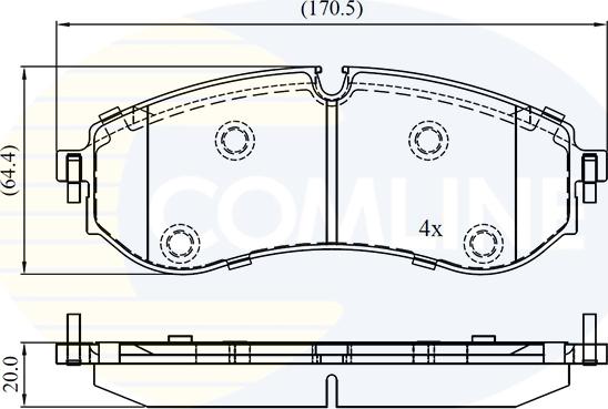 Comline CBP02845 - Kit de plaquettes de frein, frein à disque cwaw.fr