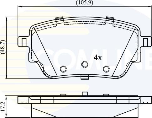 Comline CBP02864 - Kit de plaquettes de frein, frein à disque cwaw.fr