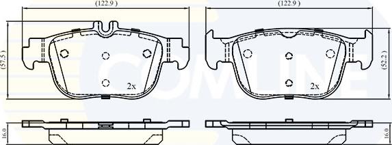 Comline CBP02868 - Kit de plaquettes de frein, frein à disque cwaw.fr