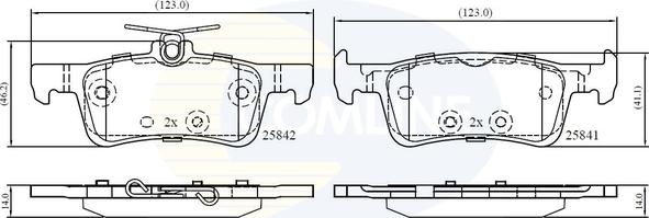 Comline CBP02369 - Kit de plaquettes de frein, frein à disque cwaw.fr