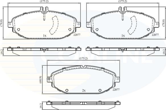 Comline CBP02364 - Kit de plaquettes de frein, frein à disque cwaw.fr