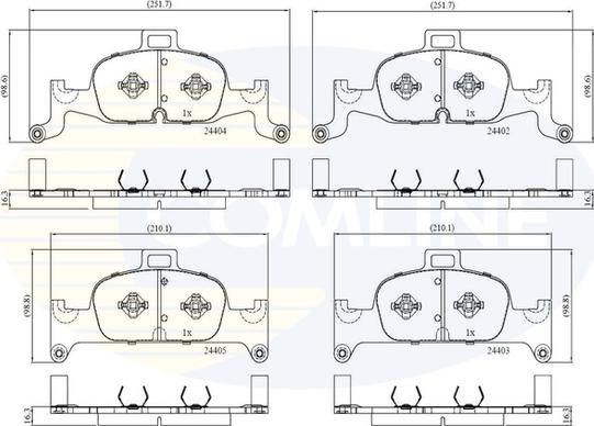 Comline CBP02365 - Kit de plaquettes de frein, frein à disque cwaw.fr