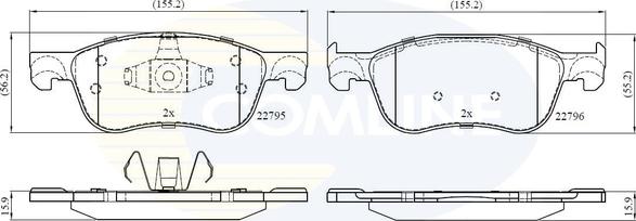 Comline CBP02368 - Kit de plaquettes de frein, frein à disque cwaw.fr