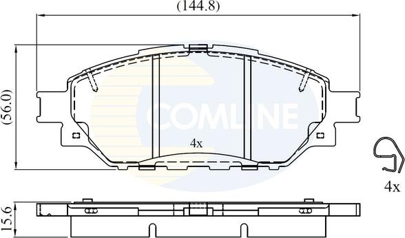 Comline CBP02305 - Kit de plaquettes de frein, frein à disque cwaw.fr