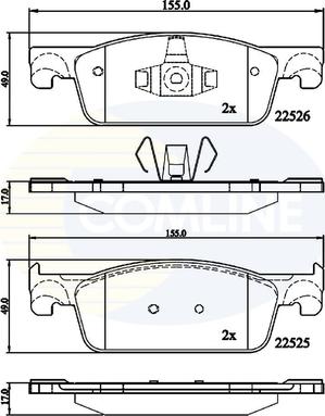 Comline CBP02316 - Kit de plaquettes de frein, frein à disque cwaw.fr