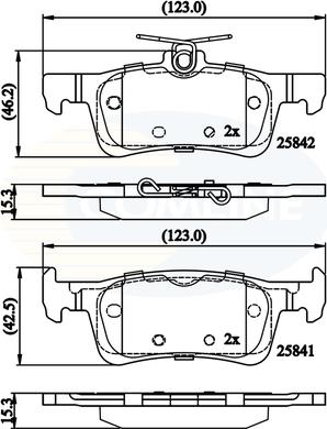 Comline CBP02335 - Kit de plaquettes de frein, frein à disque cwaw.fr