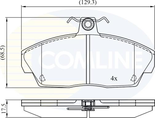 Comline CBP0232 - Kit de plaquettes de frein, frein à disque cwaw.fr