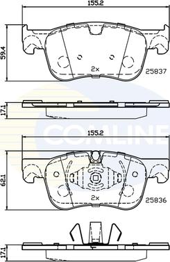 Comline CBP02246 - Kit de plaquettes de frein, frein à disque cwaw.fr