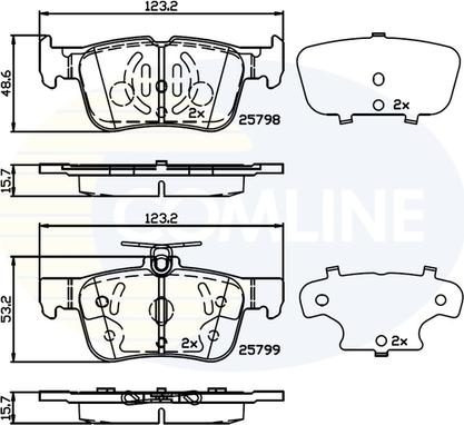 Comline CBP02243 - Kit de plaquettes de frein, frein à disque cwaw.fr