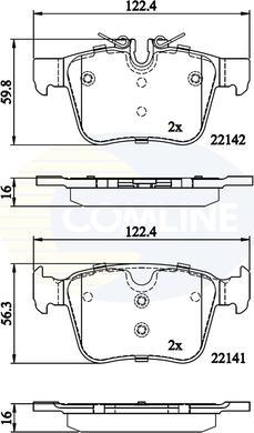 Comline CBP02255 - Kit de plaquettes de frein, frein à disque cwaw.fr