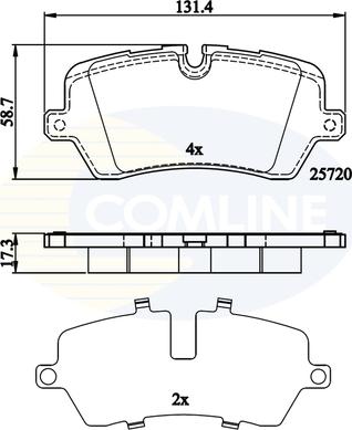 Comline CBP02256 - Kit de plaquettes de frein, frein à disque cwaw.fr