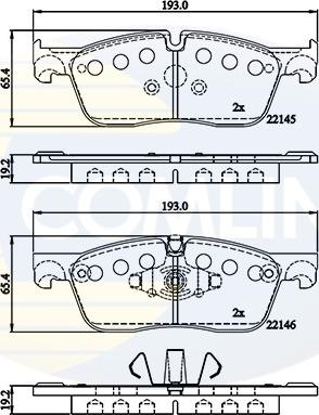 Comline CBP02253 - Kit de plaquettes de frein, frein à disque cwaw.fr