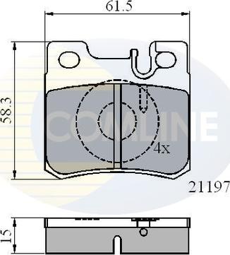 Comline CBP0226 - Kit de plaquettes de frein, frein à disque cwaw.fr