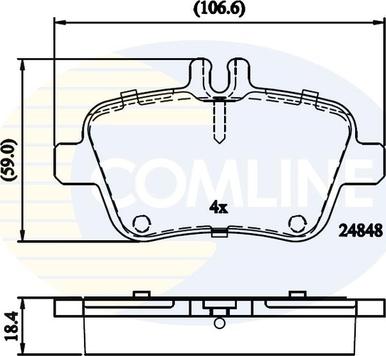 Comline CBP02209 - Kit de plaquettes de frein, frein à disque cwaw.fr