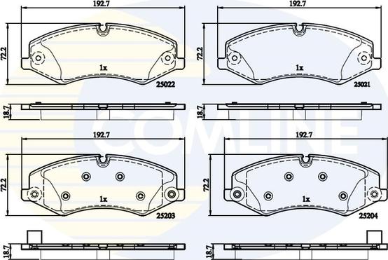 Comline CBP02210 - Kit de plaquettes de frein, frein à disque cwaw.fr