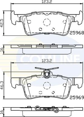 Comline CBP02233 - Kit de plaquettes de frein, frein à disque cwaw.fr