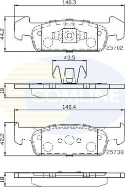 Comline CBP02223 - Kit de plaquettes de frein, frein à disque cwaw.fr