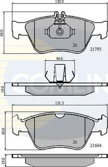 Comline CBP0274 - Kit de plaquettes de frein, frein à disque cwaw.fr