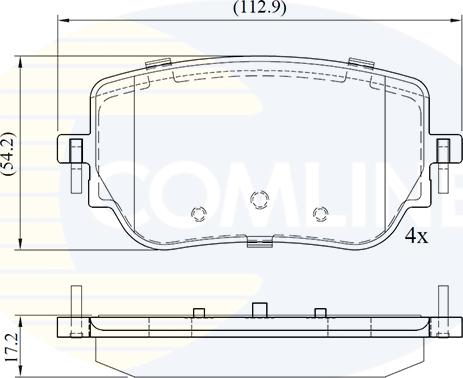 Comline CBP02765 - Kit de plaquettes de frein, frein à disque cwaw.fr