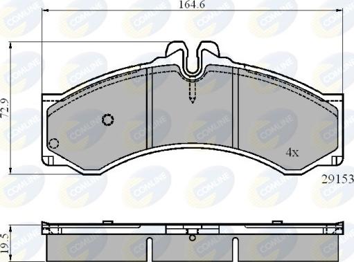 Comline CBP0271 - Kit de plaquettes de frein, frein à disque cwaw.fr