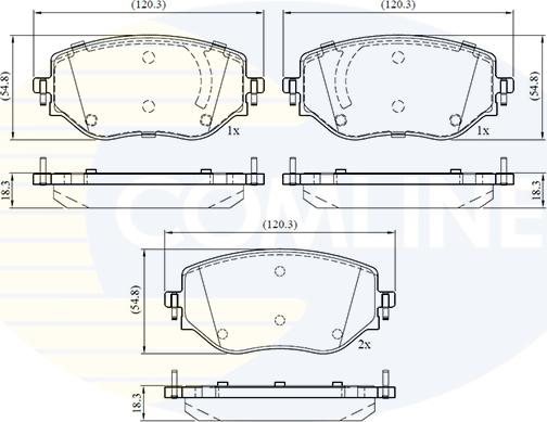 Comline CBP02774 - Kit de plaquettes de frein, frein à disque cwaw.fr