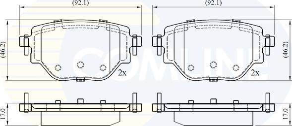 Comline CBP02775 - Kit de plaquettes de frein, frein à disque cwaw.fr