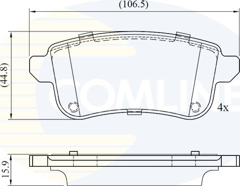 Comline CBP02776 - Kit de plaquettes de frein, frein à disque cwaw.fr