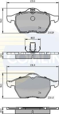 Comline CBP0749 - Kit de plaquettes de frein, frein à disque cwaw.fr