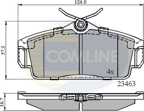 Comline CBP0740 - Kit de plaquettes de frein, frein à disque cwaw.fr